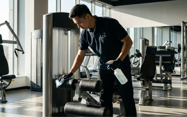 Team delivering commercial cleaning solutions in Atlanta for office interiors