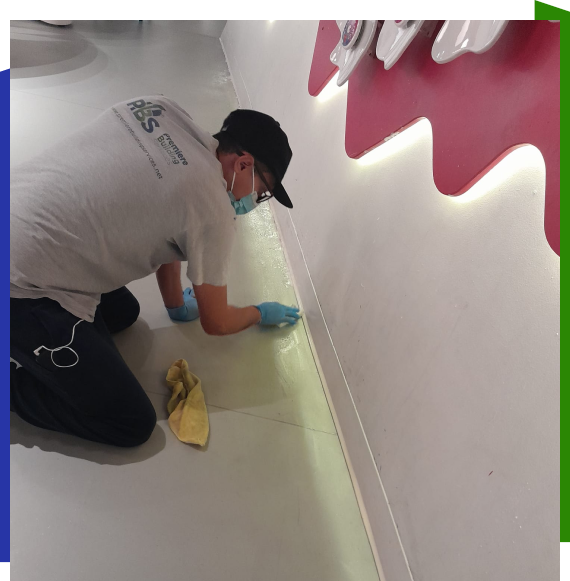 Team maintaining commercial cleaning services in Lawrenceville building
