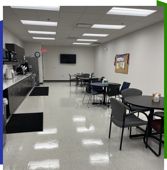 Staff supporting educational facility cleaning services in Atlanta school