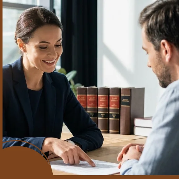 Small business owners viewing legal protection plan options overview online.