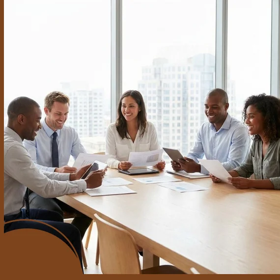 People discussing legal plans benefits in a professional educational setting.
