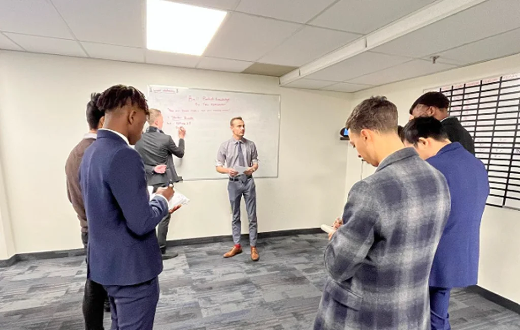 Business meeting focused on B2B sales and strategy planning in Toronto