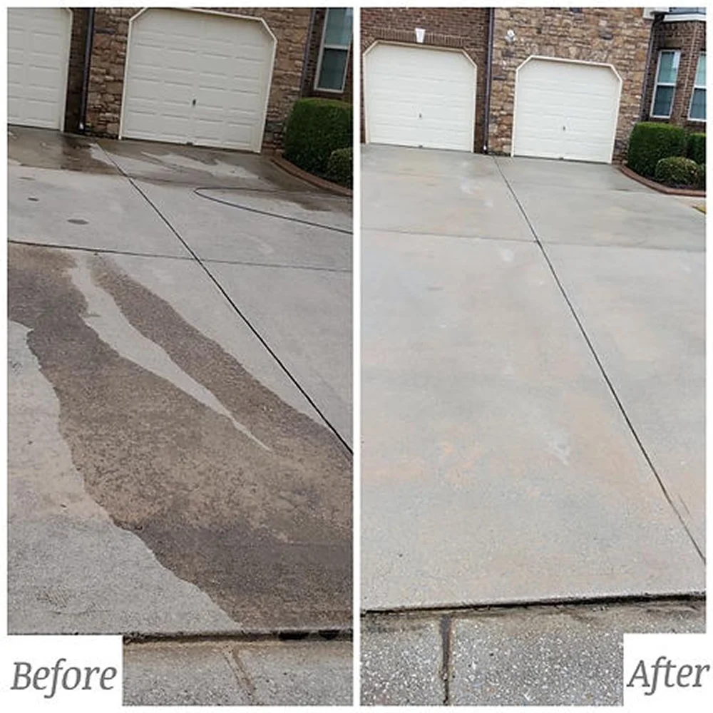  Exterior cleaning in Atlanta removing buildup from siding and walkways