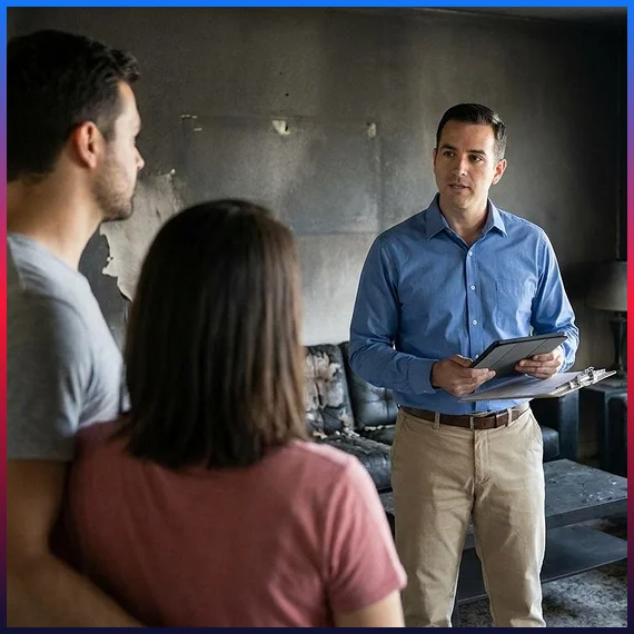 Adjuster reviewing damage insurance claims in Fort Lauderdale property