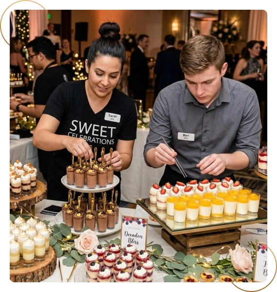 Reliable Delivery and Setup for Mini Dessert Cups