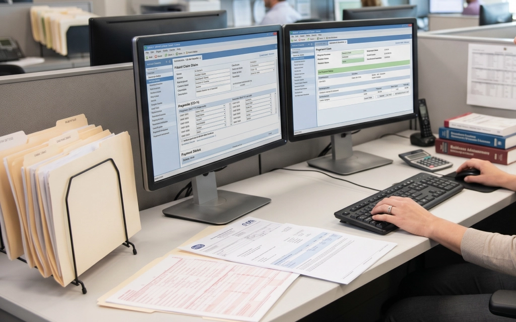 Billing specialists reviewing medical billing services in Plantation, Florida
