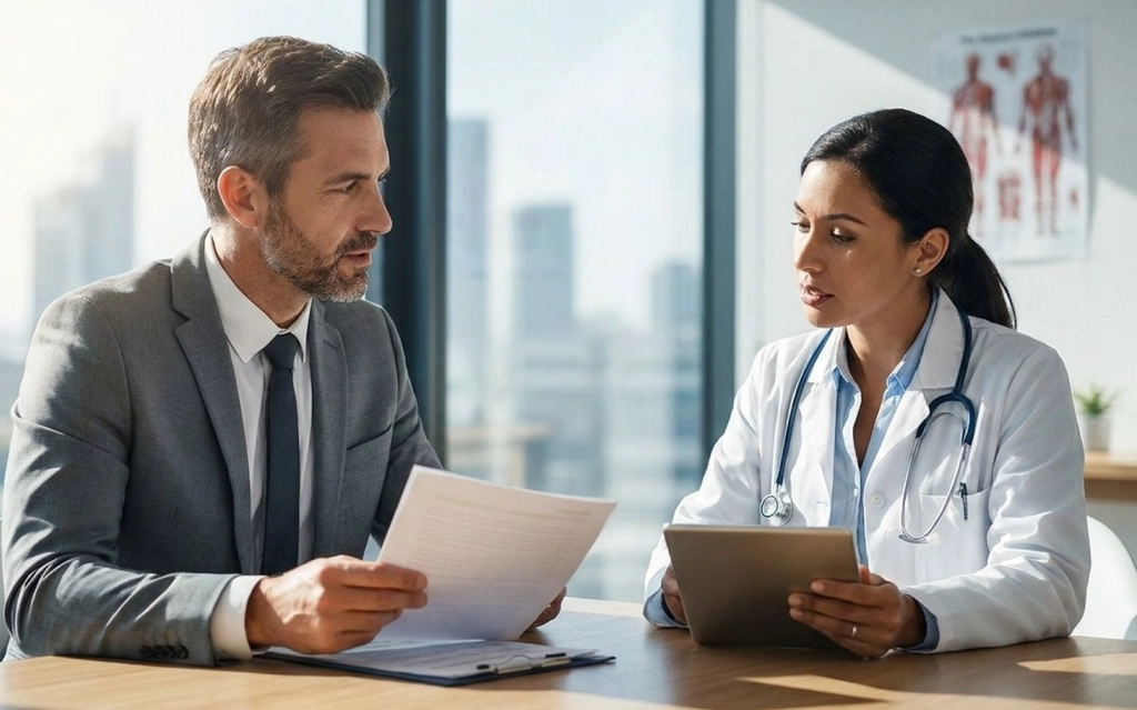Healthcare staff reviewing software systems in Plantation, Florida