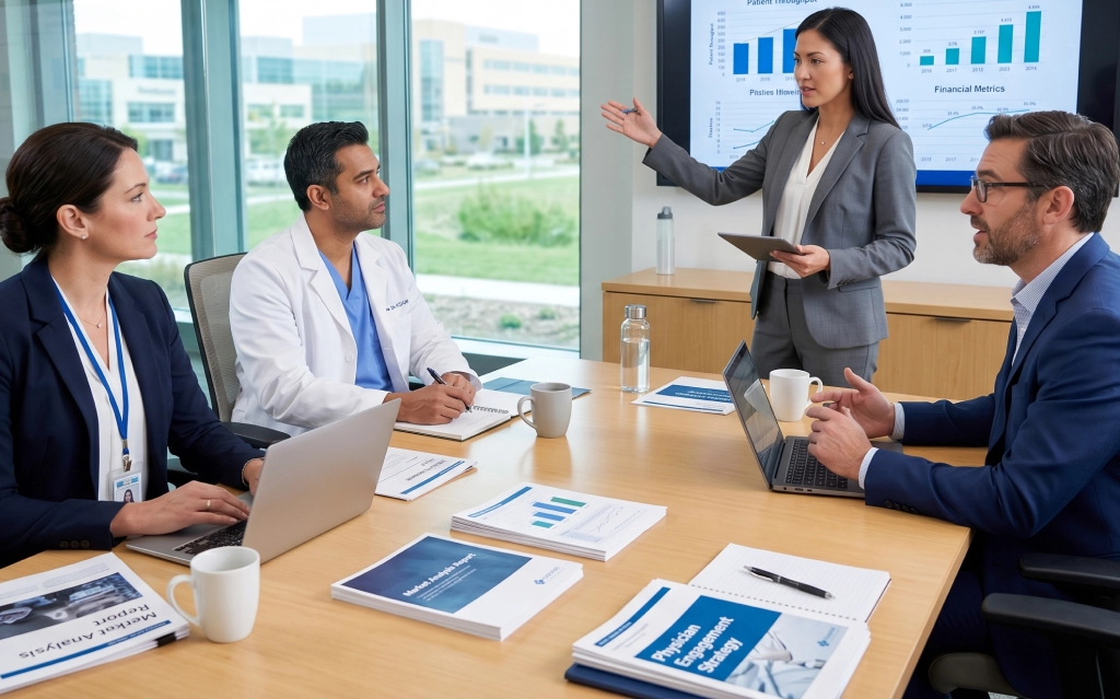 Healthcare practice consultant reviewing workflows across Florida