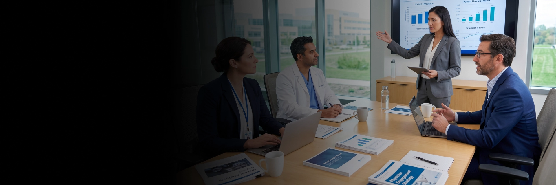 Healthcare practice consultant reviewing workflows across Florida