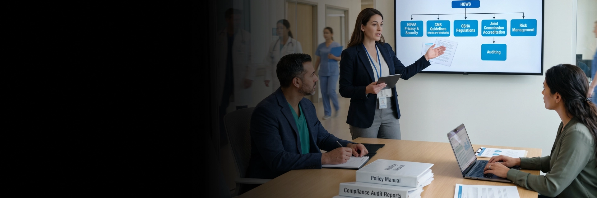 Healthcare staff reviewing HIPAA and compliance services in Florida