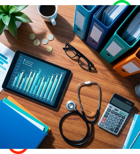 Healthcare team coordinating financial services in Plantation, Florida