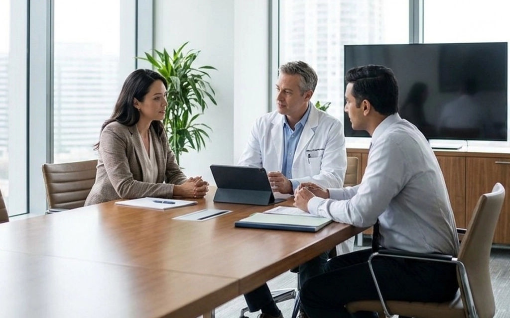 Healthcare staff reviewing specialized support services in Florida
