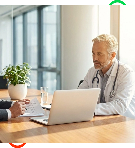 Healthcare office reviewing remote backup services in Plantation, Florida