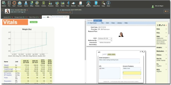 Healthcare staff reviewing EHR systems in Plantation, Florida