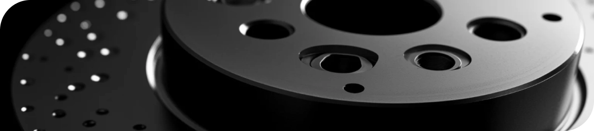 Close-up of rotor during brake service in Los Angeles inspection