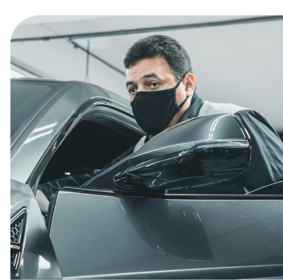 Technician aligning components during timing belt services in Los Angeles