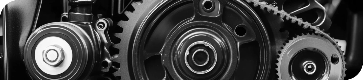 Close-up of struts during car suspension services in Los Angeles