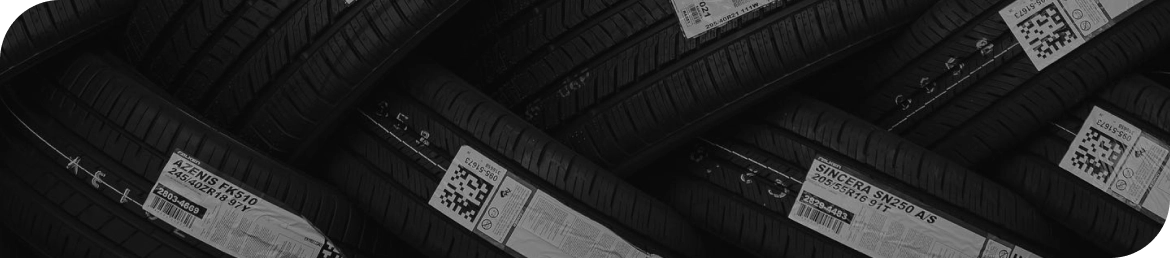 Close-up of premium brands during tire sales in Los Angeles display