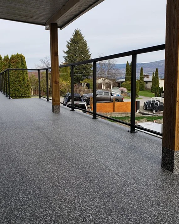Custom PVC vinyl deck installation with color and finish options on a coastal home