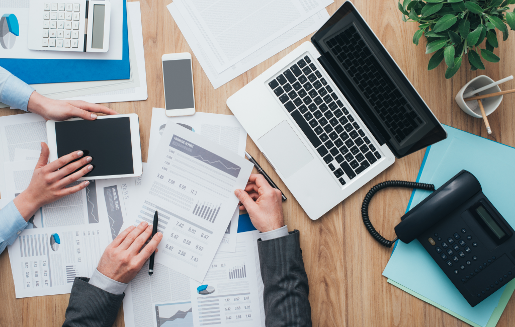Tax documents being prepared with accounting services in Buckeye.