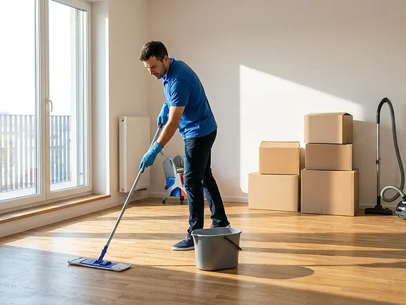 Final detailed cleaning of an empty apartment before keys handover — move-out cleaning services