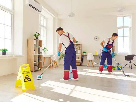 Bright, freshly cleaned modern living room — residential cleaning services