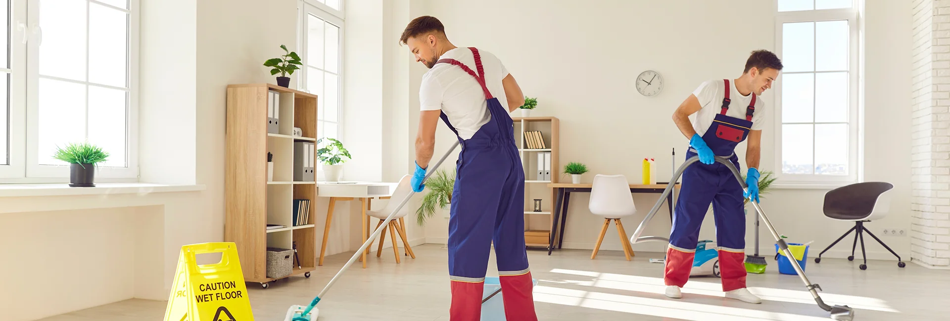 Bright, freshly cleaned modern living room — residential cleaning services
