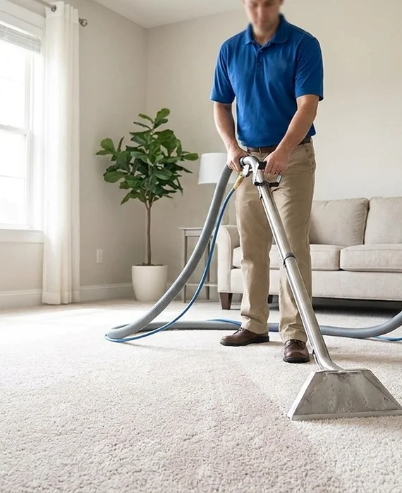 Tidy modern apartment living room after a thorough small-space cleaning — apartment and small space cleaning service