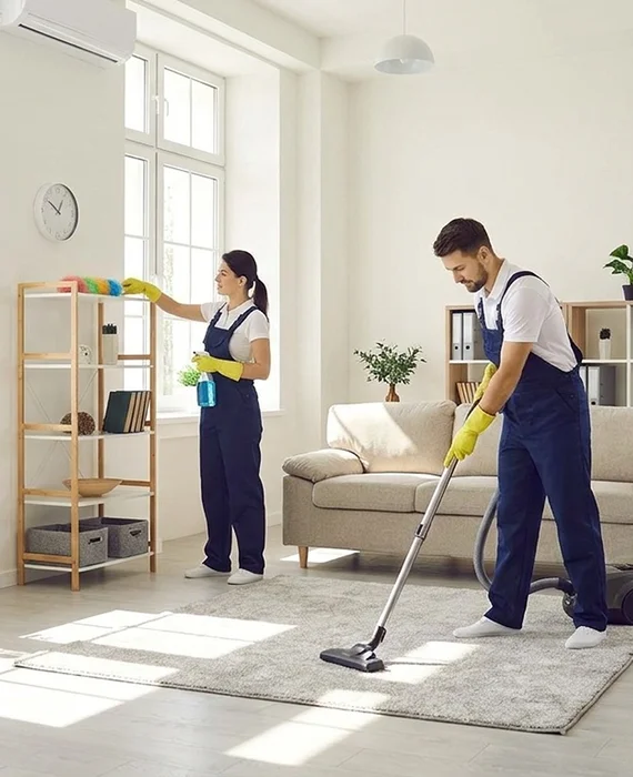 Monthly cleaning service refreshing a modern home interior