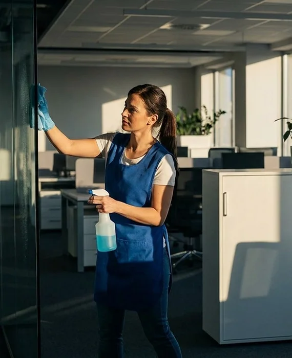 Professional office deep cleaning service with carpet and vent detailing