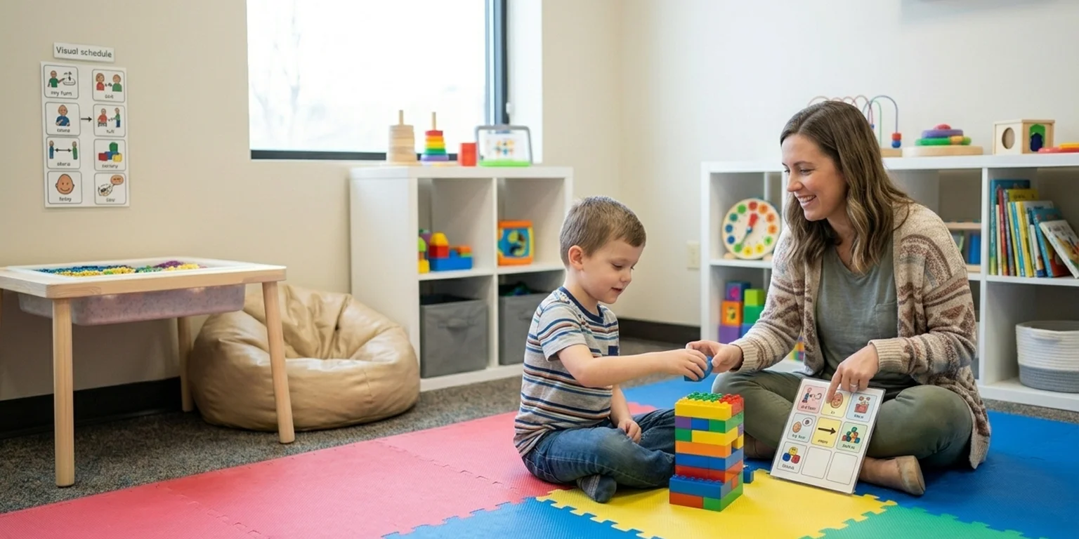 Child participating in autism therapy for children in Sun City