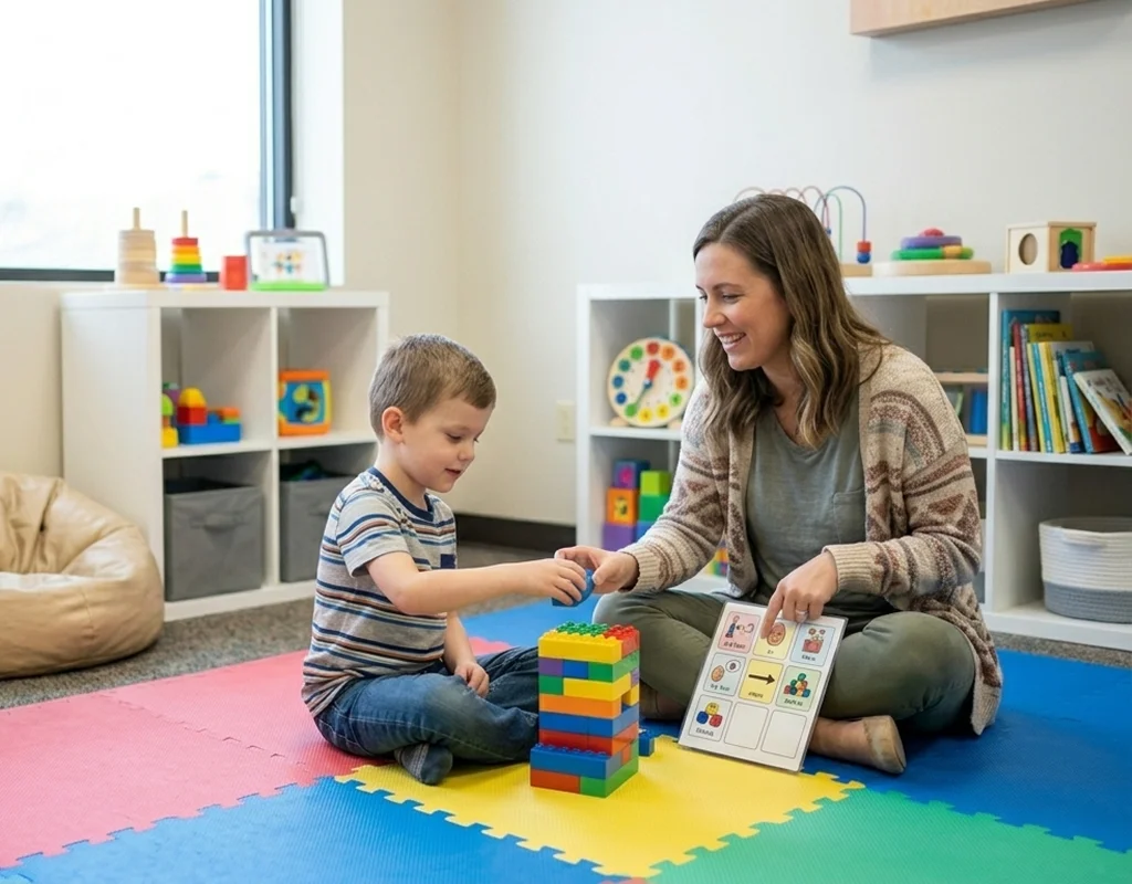 Child participating in autism therapy for children in Sun City