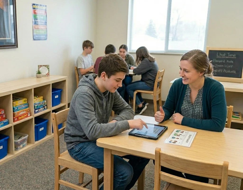 Teen building independence through ABA therapy for teens in Sun City
