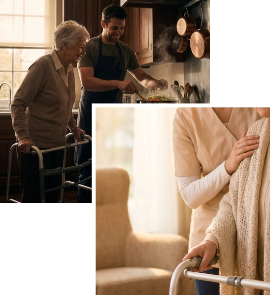Senior enjoying comfort through live-in care services in Woodland Hills.
