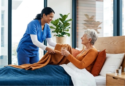 Family finding reassurance through non-medical home care services.
