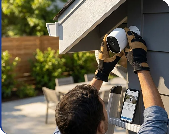 Secure Wireless Security Camera Installation