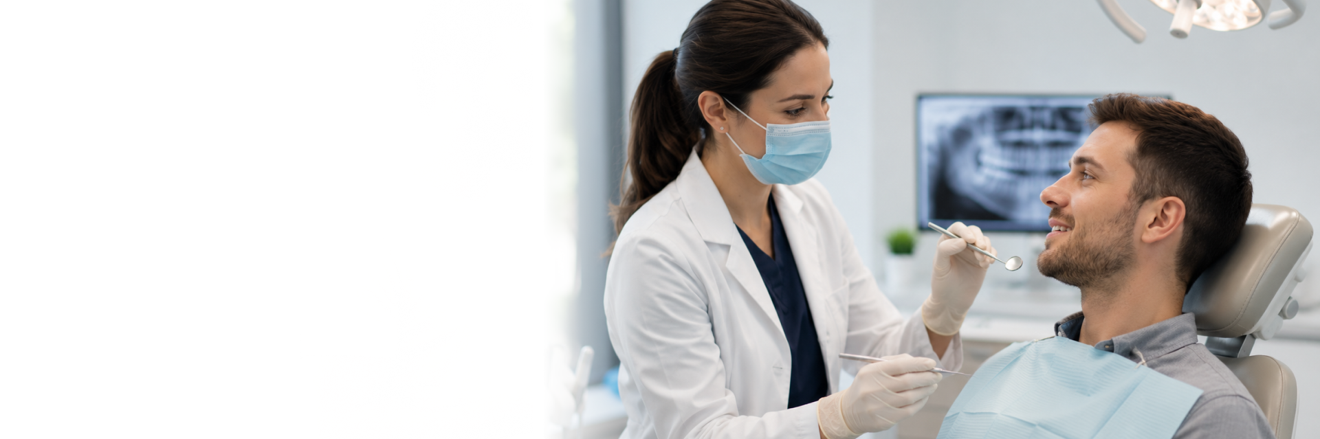 Dentist treating patient during dentistry services in Florida