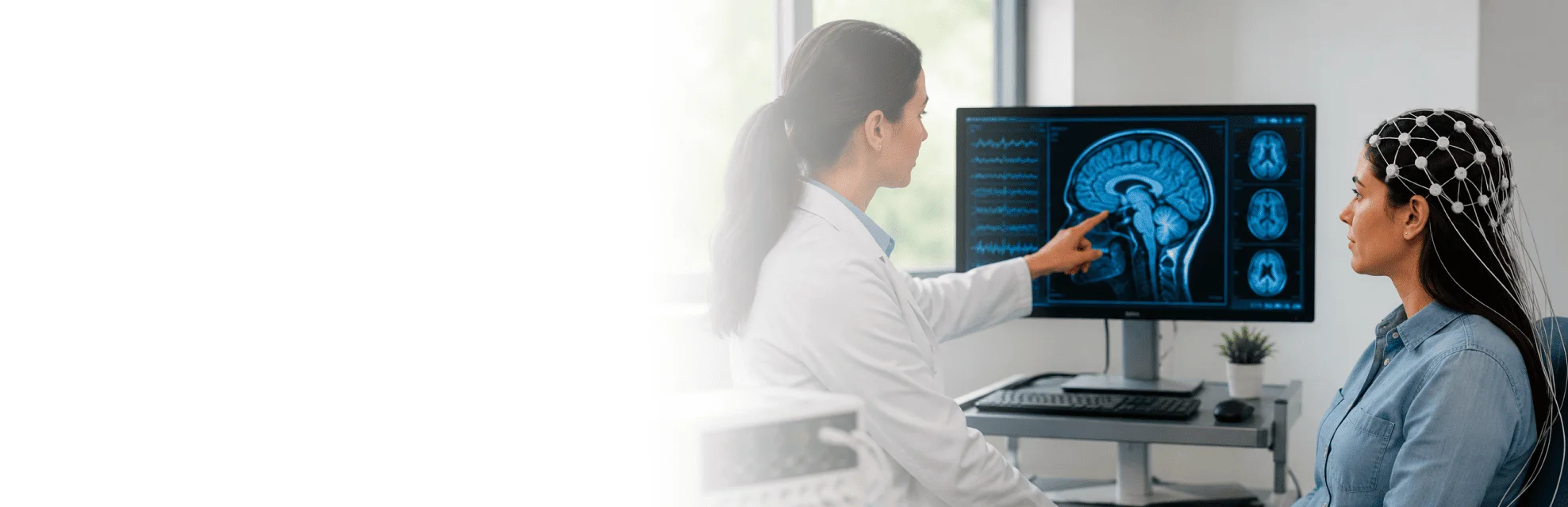 Doctor conducting neurology testing in Florida with patient