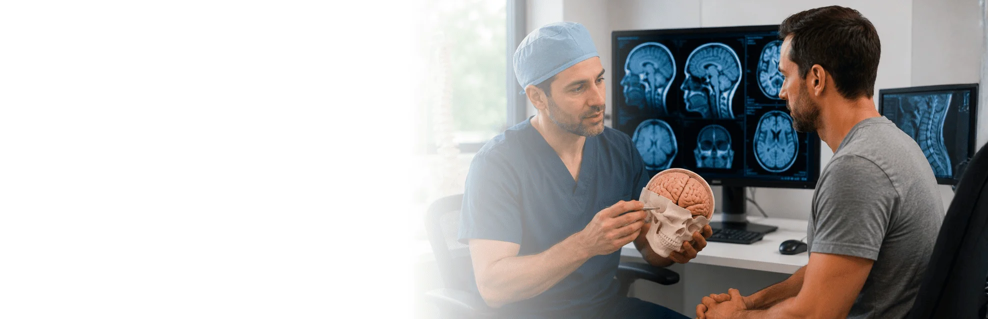 Surgical team performing neurosurgery in Florida