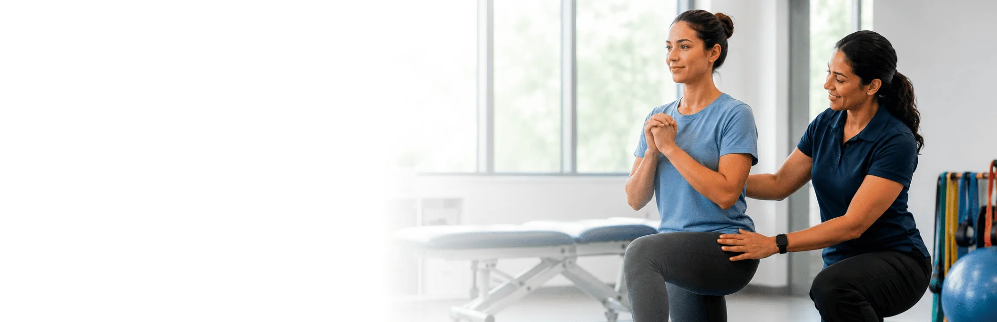 Therapist guiding exercises during physical therapy services in Florida