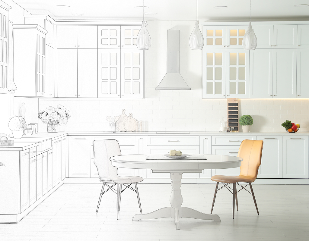 Contemporary custom kitchen remodel completed in Los Angeles.