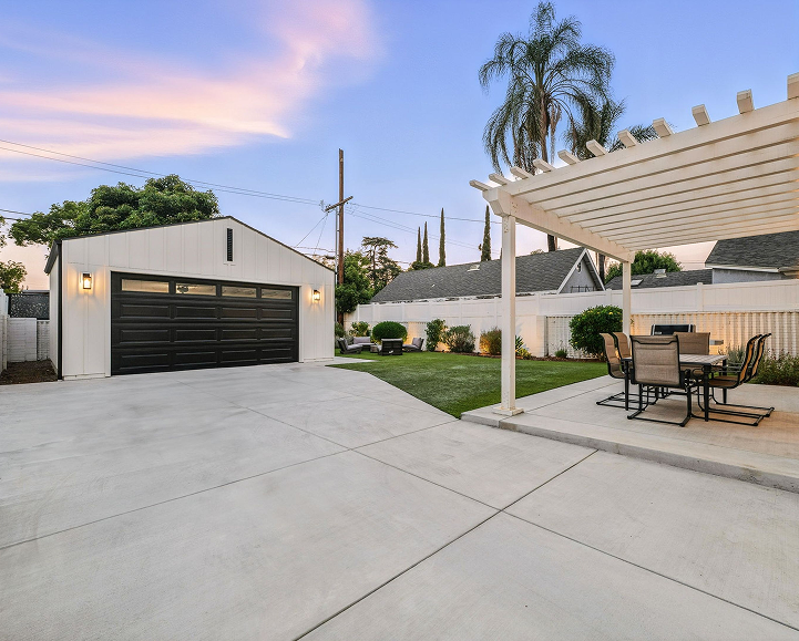 Modern guest house completed with accessory dwelling unit construction.