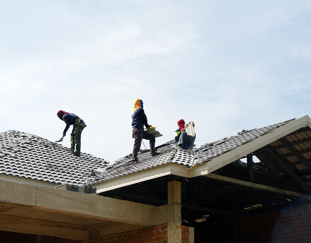 New shingles installed through residential roofing services in Los Angeles.