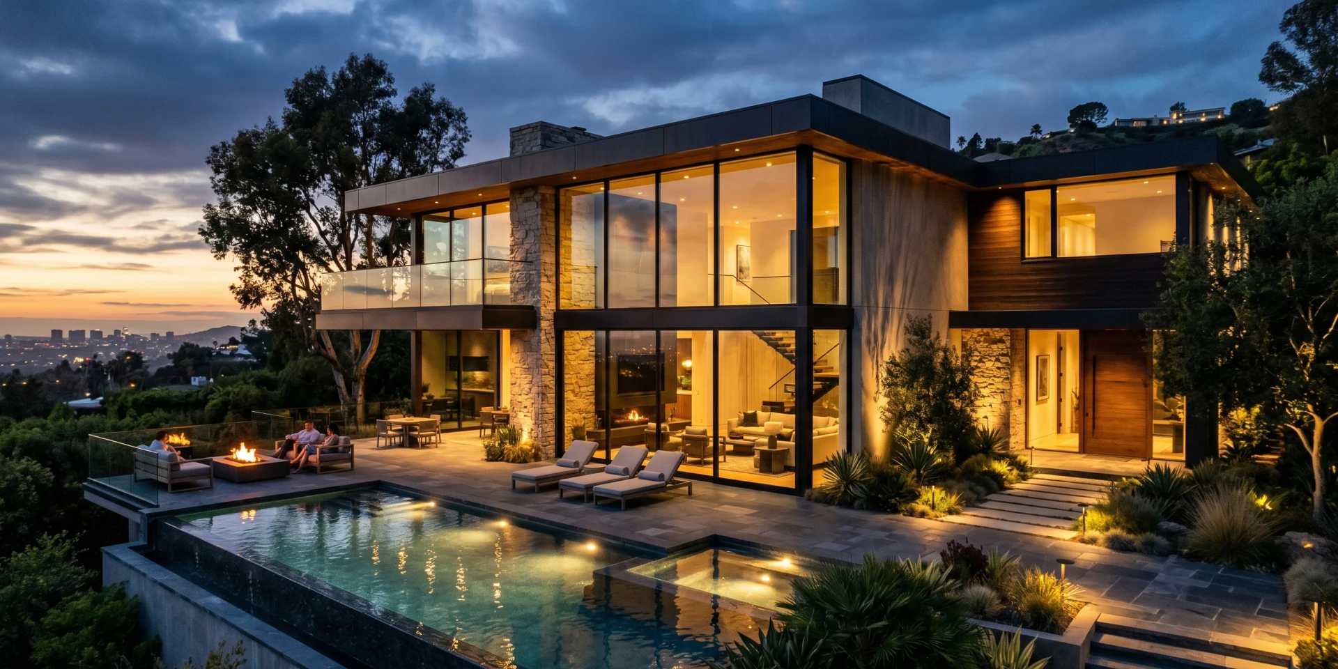 Team reviewing plans with real estate developers in Los Angeles County.