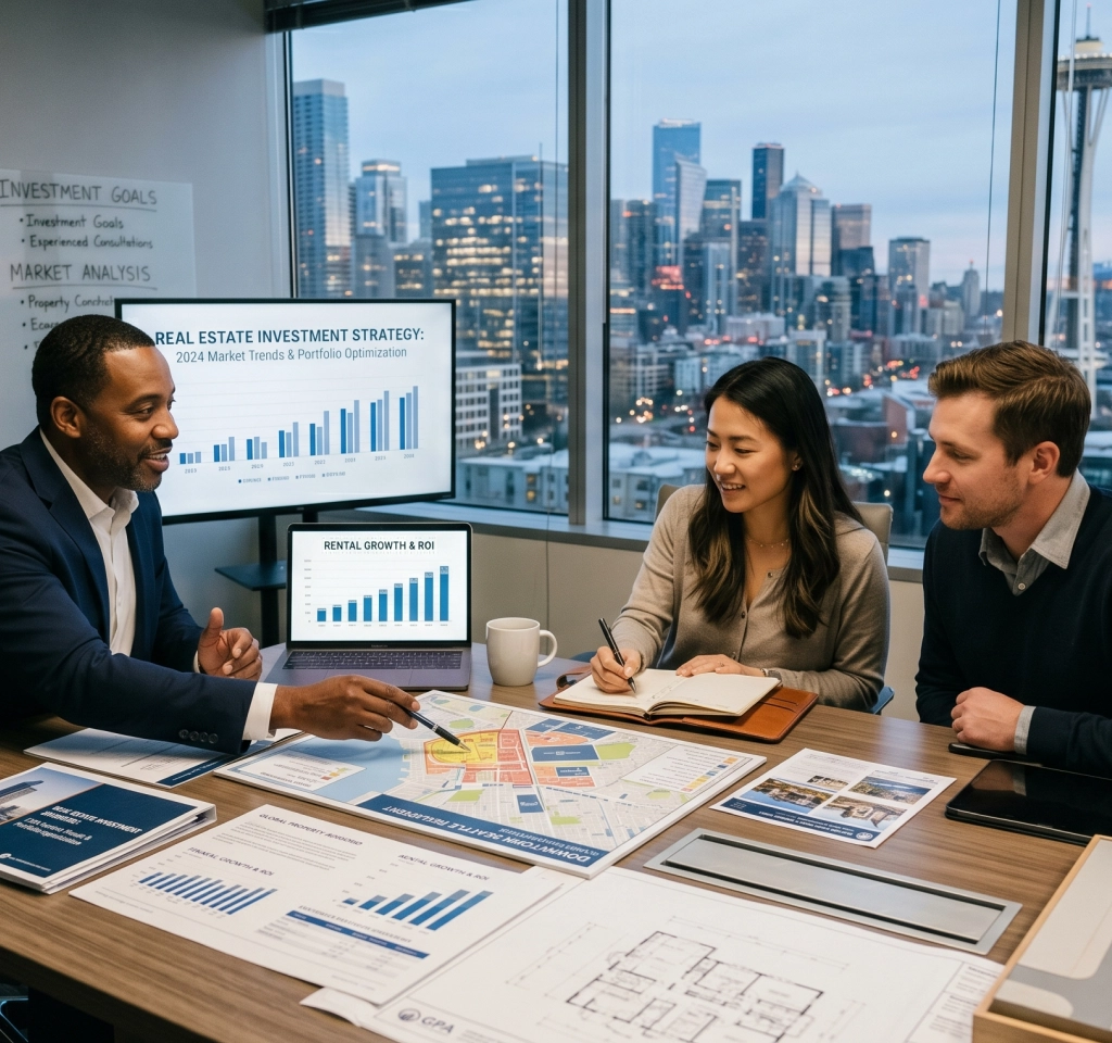 Investor receiving real estate investment consulting in Los Angeles County.