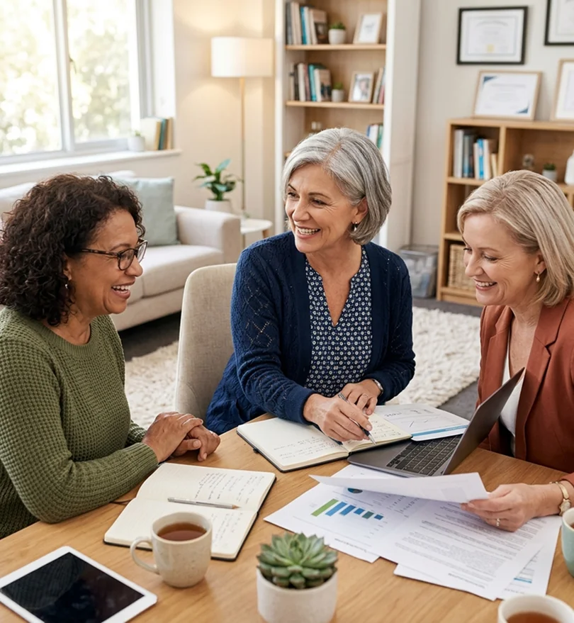 Women receiving compassionate life coaching support in Hamilton