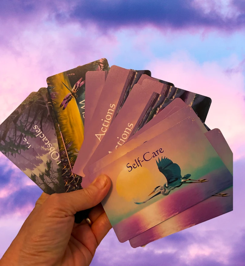 Oracle card coaching session using the Making the Time deck