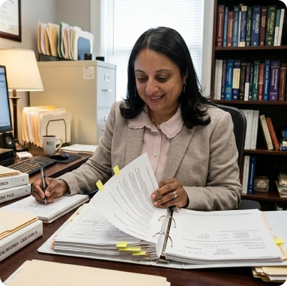 Medical expert testimony review for a legal case in Arizona