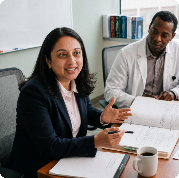 Psychiatric assessment review with supportive medical guidance