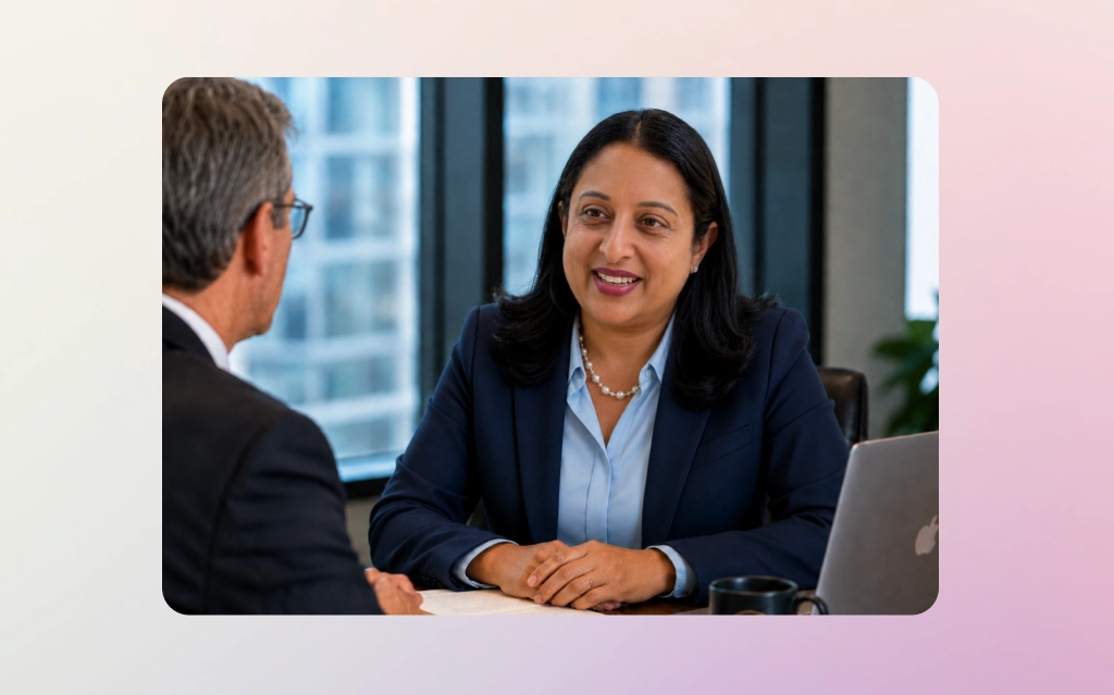 Corporate mental health consulting session with business leaders